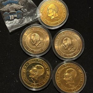 5 Sturgis 1990 and 2000 anniversary medallions